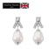 瑪汀薇思Martine Wester 镀白金奥德莉公主典藏珍珠施华洛水晶耳饰 MW18-016B