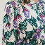 皮尔卡丹pierre cardin春夏款女装女士绿色碎花长袖衬衫POLO领上衣P01BL19G3