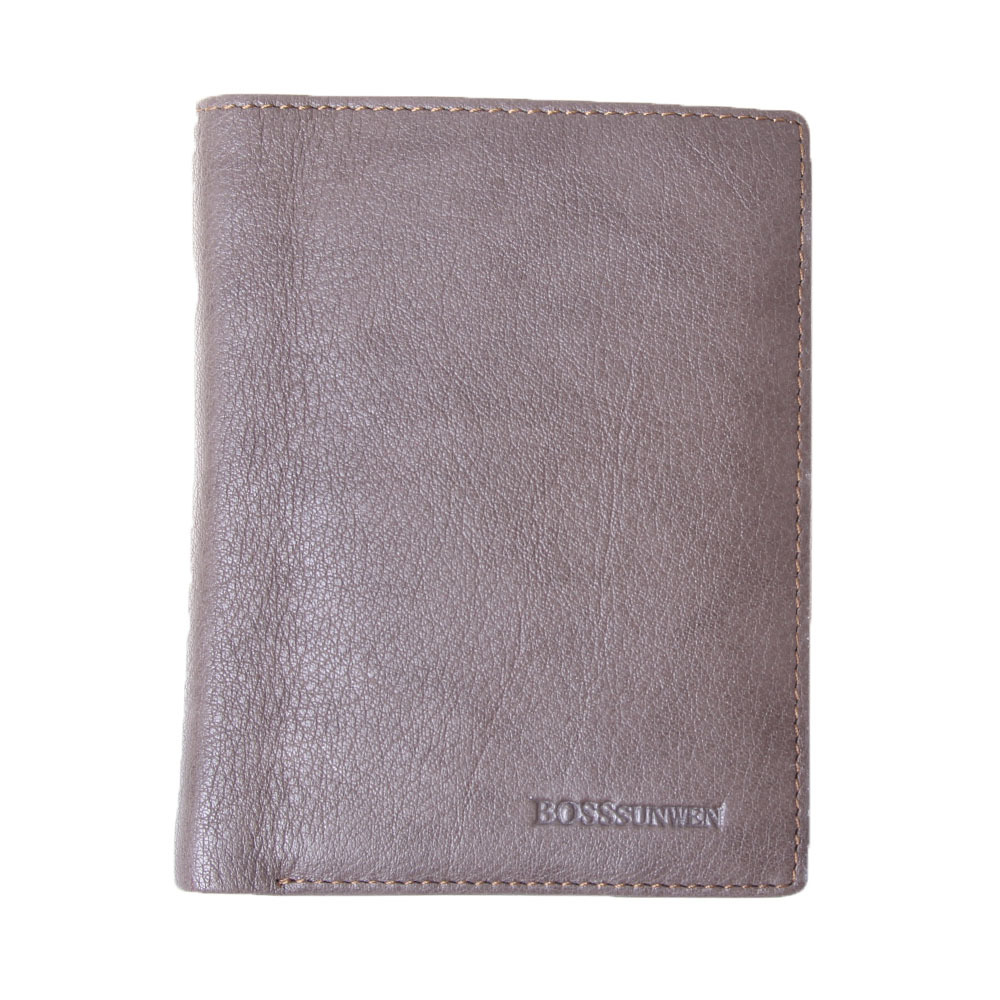 bosssunwen男款牛皮革钱包