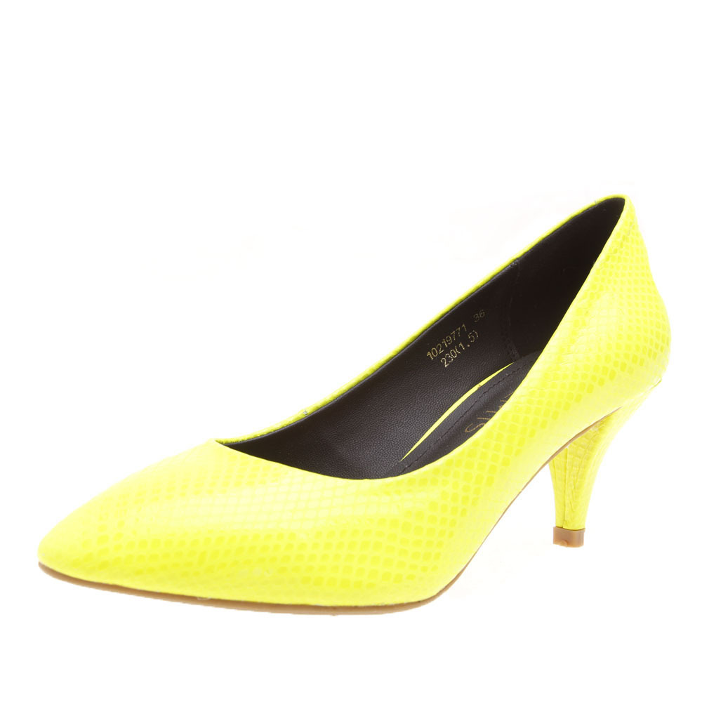 artemis女款糖果色压花皮浅口高跟鞋