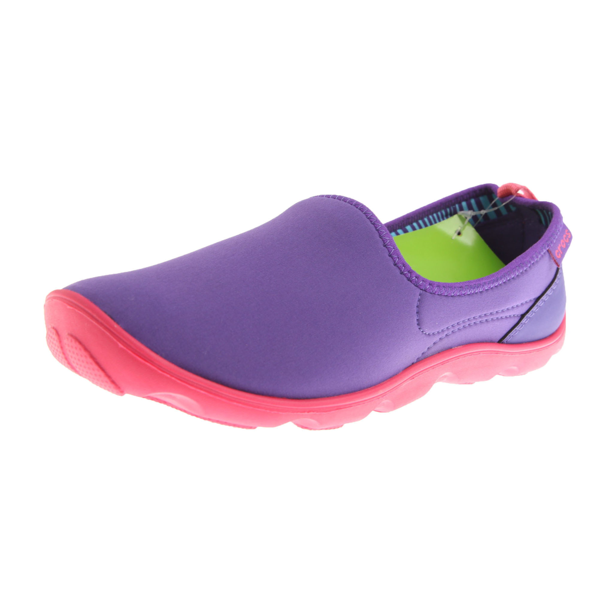 crocs卡骆驰休闲女鞋 女士迪特轻盈帆布运动鞋/14698 糖果粉/白 w6