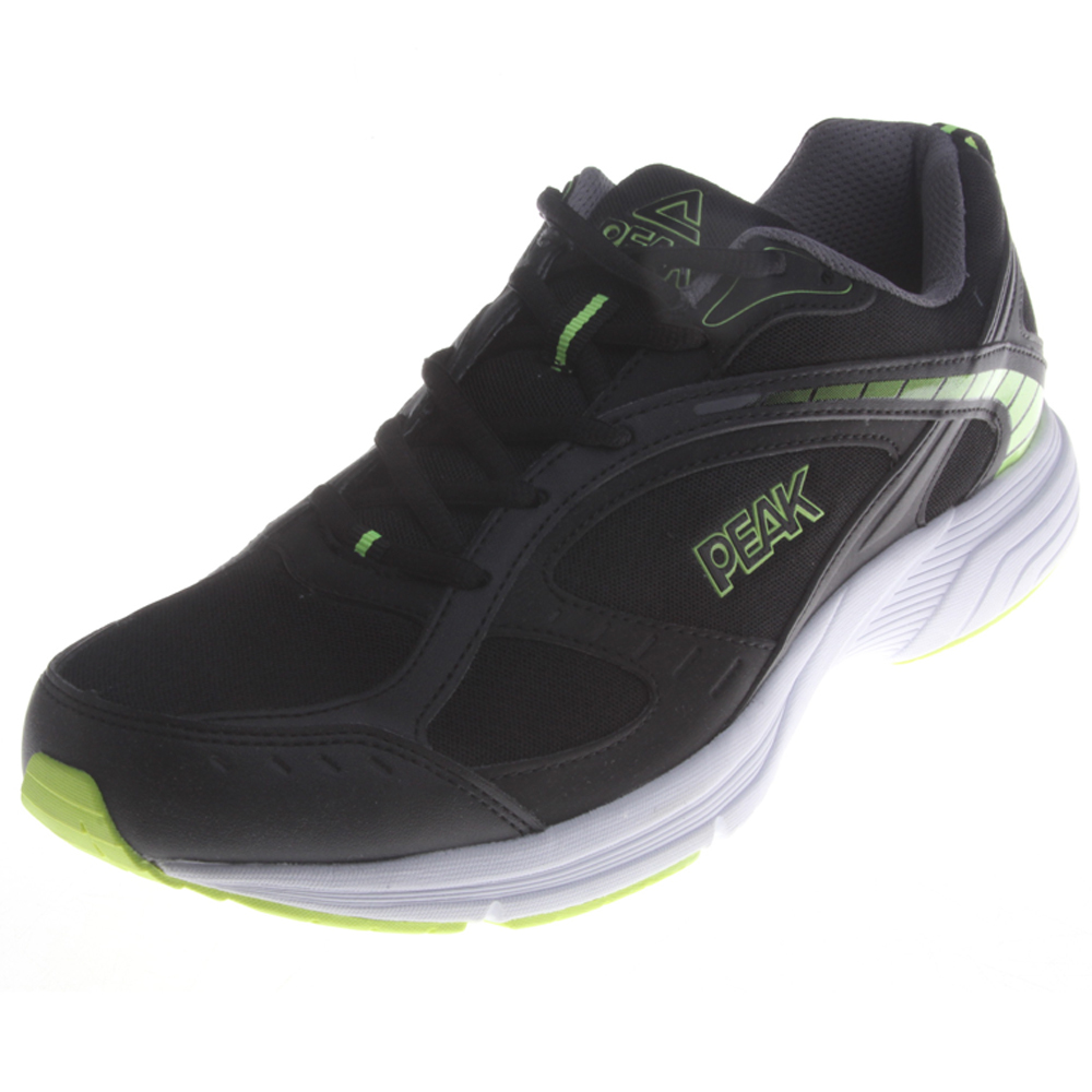 peak男款休闲黑色跑步鞋