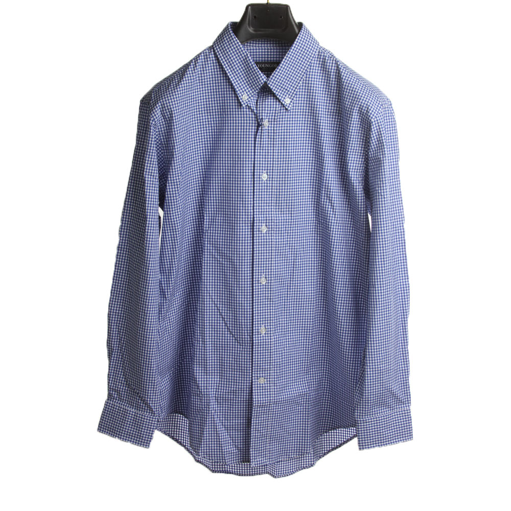 youngor雅戈尔男式纯棉格纹长袖衬衫