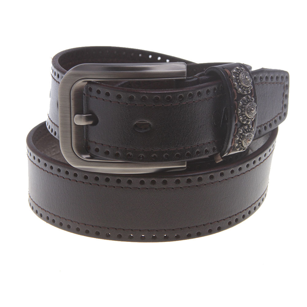 camel男士牛皮革绅士腰带