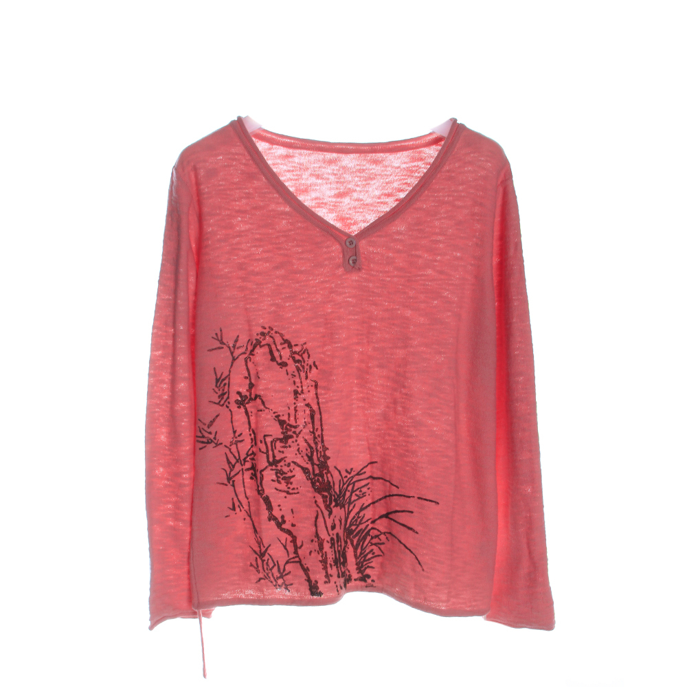 耀阁yaoge简约素雅纯棉长袖针织衫