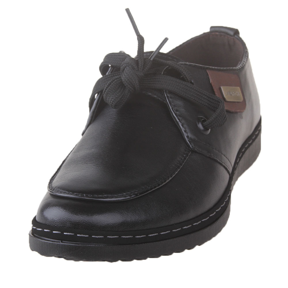 老爷车男款系带牛皮休闲鞋