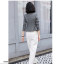 MISS LISA 韩版时尚格子圆领小西装女修身外套长袖西服短外套 BGF1206-A