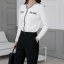 MISS LISA 2021 法式长袖小香风针织衫上衣气质V领宽松长袖打底衫  T3205