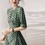 MISS LISA 2022 轻熟风感系带连衣裙设计感收腰减龄波点裙 W26Q15406