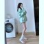 MISS LISA 秋冬上衣加绒设计感小众韩版宽松长袖绿色卫衣 CQ1688卫衣