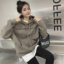 MISS LISA 连帽卫衣女秋季宽松字母印花oversize外套 KFZQ8301卫衣